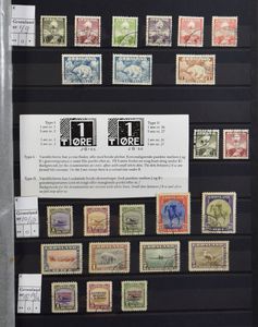 1905/2011 Goed gevulde verzameling in insteekboek met 6 Pakke Porto zegels, Thule reeks 1935, New York, veel betere reeksen en blokken, zm
