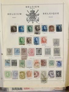 1849/2001 Samenstelling (**/*/0/BRF/PWST) diverse uitgiften in insteekboekje, op bladen, fragmenten, brieven, PWST, zm/m/ntz