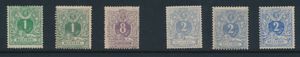N° 26 (2x), 27 (3x) en 29, meerdere kleurnuances, gom na te zien, zm/m/ntz