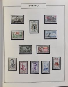 Verzameling Zwitserland, Groot-Brittannië, Frankrijk, Nederland in 7 Victoria albums, moderne periode, zm/m