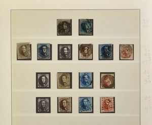 1849/1939 Startverzameling in gemengde kwaliteit in Lindner ringband, m/ntz