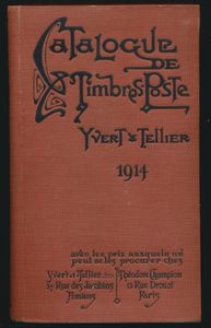Catalogue de Timbres-Poste 1914; Yvert & Tellier; gedrukt; ingebonden/gelijmd; Frans; 779pag.; harde kaft; in redelijke staat