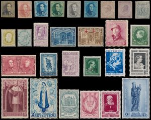1849/1959 Vrij volledige verzameling in gemengde kwaliteit in Davo album, w.o. klassiek (ntz), o.a. n° 1 * (dun), MO 5 (*) (dun), 19A *, 80 *, 5 franken *, Rode Kruis * (