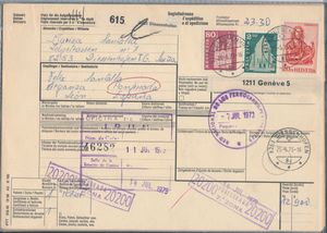 1972/1973, 10 vrachtbrieven, zm 