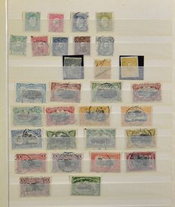 1886/1980 Collection in 1 large stockbook from the EIC, Belgian Congo, Republic of the Congo, and Zaire, consisting mainly of cancelled stamps, including 2 copies of No. 13, overprinted Mols, a unused Red Cross set and Zaire very complete, vf/f/to be checked