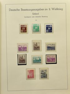 Verzamelingen in 2 albums en op bladen met Bosnië, Duitse bezetting, zm/m/ntz