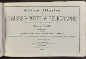 Restanten in oud Moens album, 1878, 11° editie, in redelijke staat, m/ntz