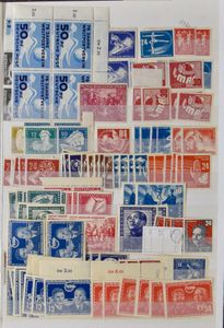 1950/1990 Very extensive stock in 3 thick stockbooks, in varied condition, very fine/fine/to be checked