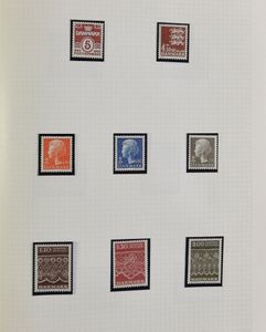Finland, Denemarken, Faeröer, Zweden, Noorwegen, samenstelling/verzameling in 3 albums en 1 insteekboek, zm/m/ntz