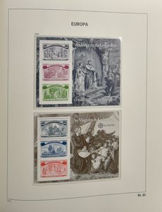 1980/1992 Verzameling in 2 Davo albums, incl. meelopers met blokken, quasi volledig, zm