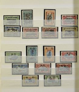 1916/1962 Fine collections in 1 large stockbook from Ruanda-Urundi, Katanga, and South Kasai,  collection with duplicates, 1 set of unused and 1 set of cancelled stamps, including Red Cross (2x), message blocks, etc., vf/f/to be checked