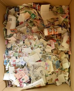 Duizenden afgeweekte zegels diverse uitgiften en periodes, zm/m/ntz
