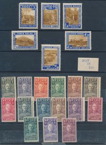 1894/1960 Large collection of stamps from the Belgian Congo and Ruanda-Urundi on a set of black cardboard sheets, including complete series, overprinted Mols, a large number of Vloors, etc., vf/f/to be checked