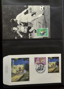 Oostenrijk, Liechtenstein, Frankrijk, Slowakije, België, verzameling FDC's in 9 albums, zm