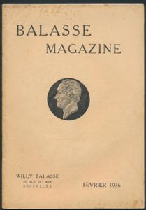 Balasse magazine; Willy Balasse; 1936; gedruckt; geheftet; Französisch; 40 Seiten; Softcover; in schlechtem Zustand; Einige Seiten kleben zusammen, dennoch eine seltene Ausgabe Nr. 1 dieser Zeitschrift