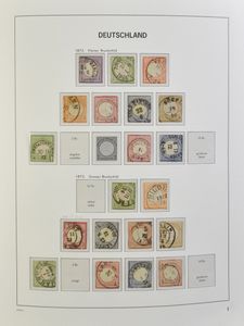 1872/1945 Verzameling in Davo album, veel volledige reeksen, LP, blokken, dienst, zm/m