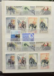 Diverse items in insteekboeken, doosjes, etc., w.o. Frankrijk, Europa CEPT, Polen, map met verzameling Molukken, zm/m/ntz