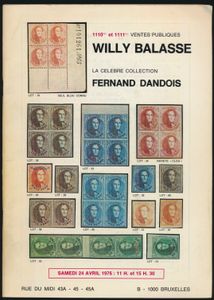 La celèbre collection Fernand Dandois, la 1110me et 1111me ventes publiques; Willy Balasse; 1976; gedruckt; geheftet; Französisch; 41 Seiten; Softcover; in recht gutem Zustand