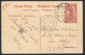 1918 Postal stationary (Stibbe N° 43) at 