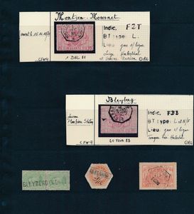 1879/1915 Kleine samenstelling van Bleyberg en Montzen, telegraafstempels, zeshoek lijnstempels, zm/m