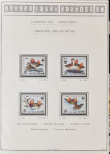 Birds, collection in 3 albums, mainly North Korea and Japan, very fine