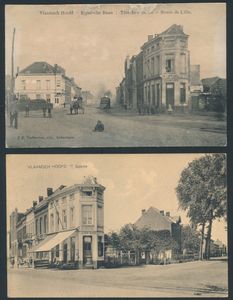Stoomtram op Rijselsebaan (kwaliteit na te zien) + kaart van 