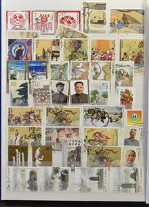 Samenstelling diverse landen in hoeken en doosjes, w.o. België (o.a. SP), Duitsland, Belgische Gebieden, Taiwan, China, poststukken, enz., zm/m/ntz