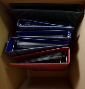 Leuchtturm, 6 ringbanden met zwarte plastieke bladen