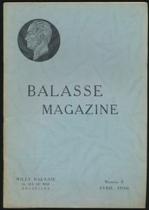 Balasse magazine n° 2; Willy Balasse; 1936; gedruckt; geheftet; Französisch; 42 Seiten; Softcover; in schlechtem Zustand; einige Seiten kleben zusammen