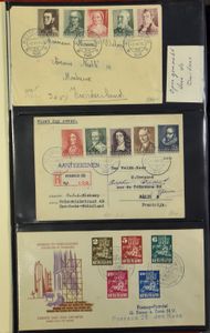 1941/1997 Prachtige verzameling FDC's in 4 albums vanaf enkele voorlopers zonder EI vanaf E2 volledig (zonder ITEP), t.e.m. 1969 met adres, w.o. betere dubbels, zm
