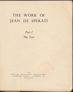 The Work of Jean De Sperati, Part I + II, 