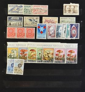 Samenstelling diverse landen in oud insteekboeken, w.o. België, Frankrijk, CEPT, waarbij 5 franken gestempeld, reeksen jaren '50, zm/m/ntz 