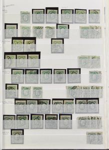 1865/1953 Samenstelling diverse uitgiften in 2 insteekboeken, voor de stempelzoeker, zm/m/ntz