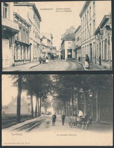 Turnhout, zeer mooie en gevarieerde stadszichten (70 stuks)