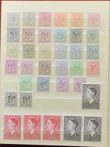 1897/2004 Samenstelling diverse uitgiften in 9 boeken, w.o. reeksen, nominaal, blokken, enz., zm/m/ntz