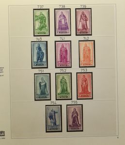 1919/1965 Verzameling + samenstelling in 4 Safe albums, 4 insteekboeken en enkele omslagen, w.o. 1° Orval *, Senaat **, Atletiek ** + iets buitenland, zm/m/ntz