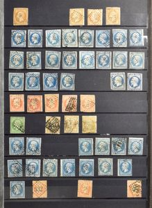 Frankrijk, Franse gebieden, Monaco, Luxemburg, samenstelling met dubbels in insteekboek, zm/m/ntz