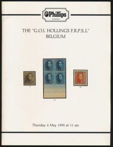 Auktionskataloge, „The G.O.I. Hollings FPRSL“, Belgien, 4. Mai 1995, Phillips London; gedruckt; geheftet; Englisch; 44 Seiten; Softcover; in recht gutem Zustand