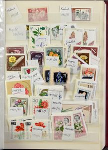 Bloemen, kleine restantverzameling, w.o. volledige reeksen, zm/m/ntz