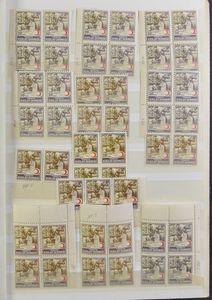Variëteiten buitenland, meerdere kleurverschillen, kleurvlekken, tandingen, enz., in 5 insteekboeken, zm/m