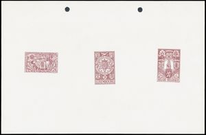 Expo '58, niet aangenomen ontwerp, 1 ontwerp in bruin op glanzend papier 