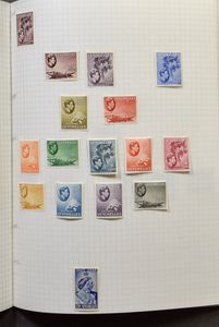 Wereldverzameling in 26 schriften met o.a. beter New Zealand (met Smiling Boys, Admiral, etc.), België, zm/m/ntz