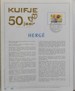 1979/1987 HK goudbladen, verzameling in 3 ringmappen, w.o. Kuifje, zm