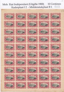 N° 19 “10c. carmine” in a complete sheet of 50 pieces, printing I.2 + A.4, good condition, vf/f (OBP €875)