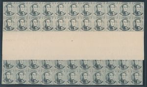 N° 13/16 Herdruk van de plaat van 1929 (Uitgifte 1863) in panelen van 22 stuks 