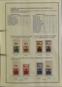 Germania-uitgifte, zeer uitgebreide studie/verzameling (**/*/0/BRF/PWST) in 6 boeken, met Reich, bezetting, w.o. veel België, zegels, poststukken, documentatie, zm/m