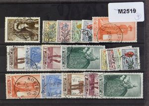 1936/1958 Samenstelling diverse uitgiften op tientallen insteekkaartjes, waarbij Rubens, vele reeksen jaren '50, zm/m