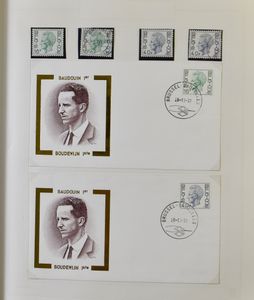Koningshuis, mooi opgestelde verzameling in 7 albums, waarbij reeksen, ZK, foto's, vignetten, HK, FDC, BK, blokken, zm/m