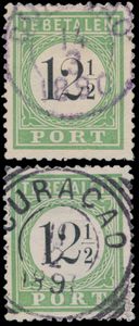 Strafport, 1889/1959, zeer mooie gespecialiseerde verzameling met diverse goede zegels w.o. 1889, 