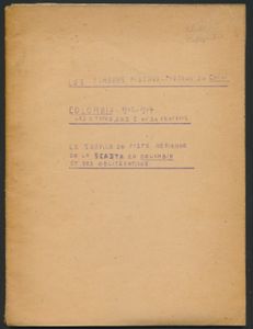 Les timbres fiscaux postaux du Chili, Colombie 1902-1904, Le service de poste aérienne de la Scadta en Colombie et ses oblitérations; gedrukt; ingebonden/gelijmd; Frans; zachte kaft; in redelijke staat